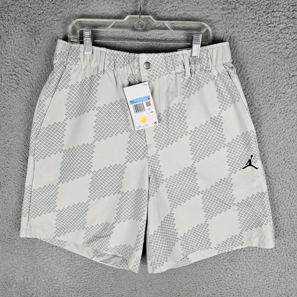Jordan Golf Shorts Mens M Grey HQ8675-034 Dri-FIT 23 Print Performance Athletic